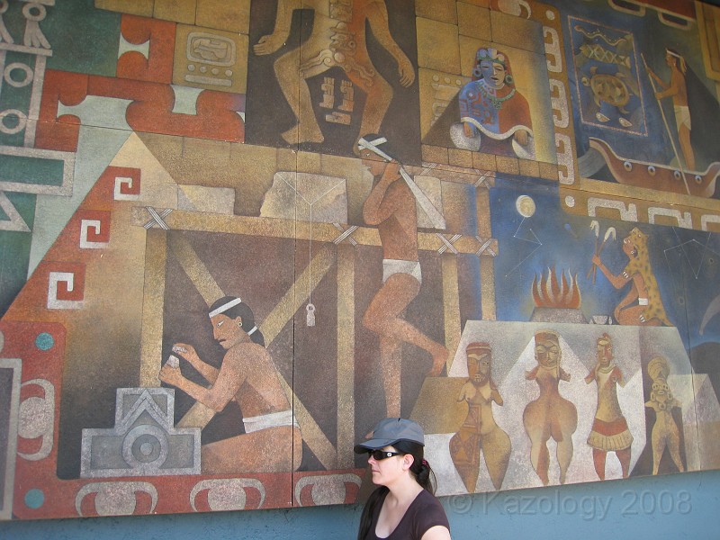 Mexico Pyramids - Mexico City 2009 1030.jpg - A trip to the Teotihuacan area of Mexico to visit the pyramids. A vast complex and a great climb to the top. This was followed by lunch in a cave, then a visit to the historical center of Mexico City. March 2009.